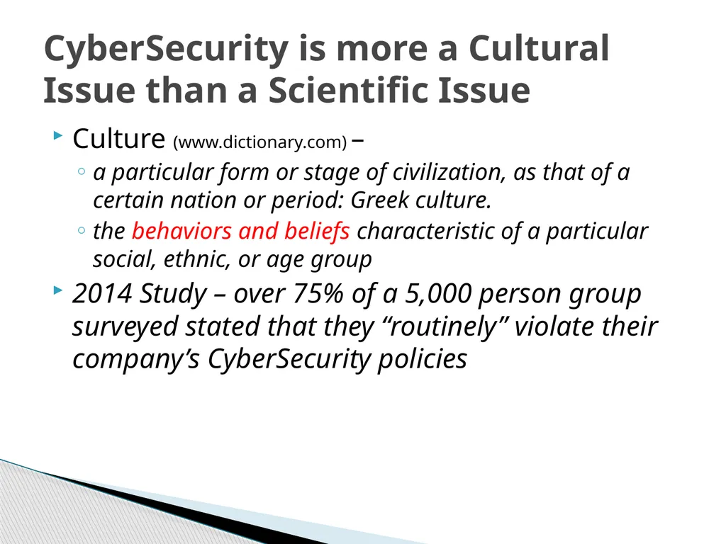Global Perspective on CyberSecurity October 16, - slide 5 of 36