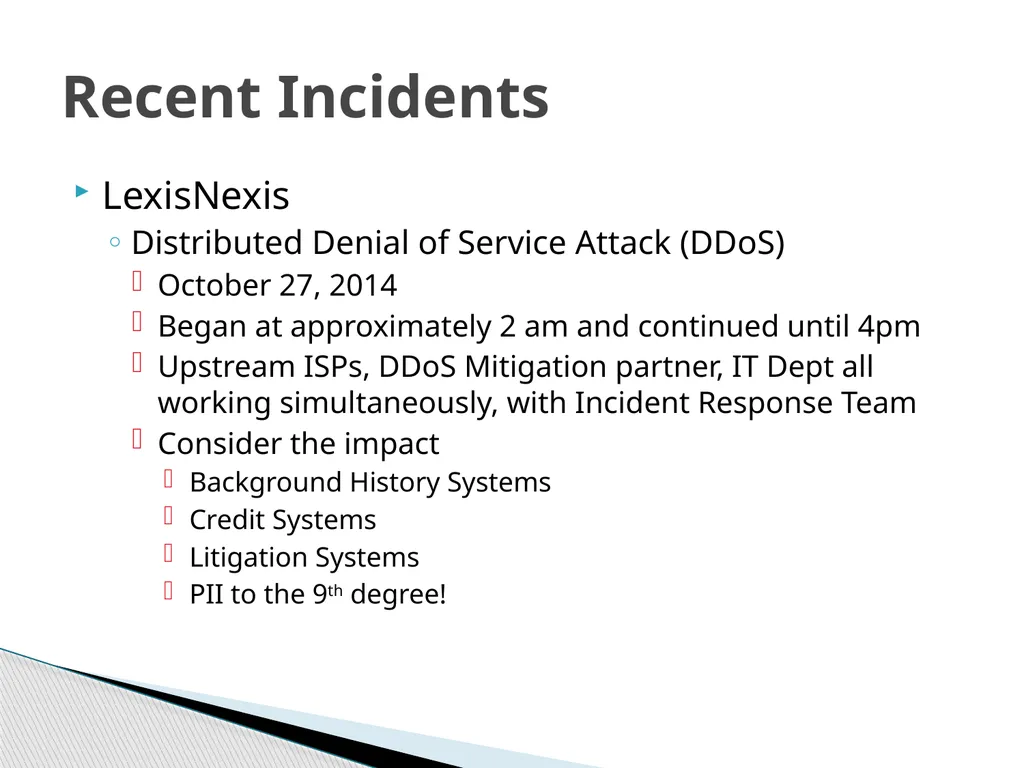 Global Perspective on CyberSecurity October 16, - slide 28 of 36