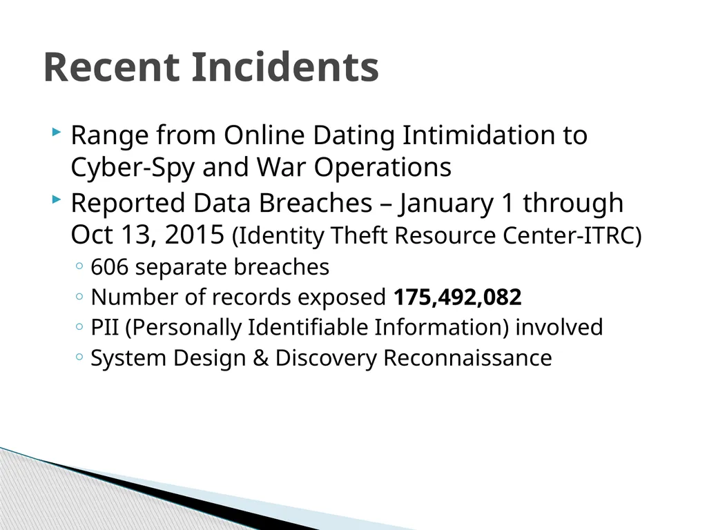 Global Perspective on CyberSecurity October 16, - slide 23 of 36