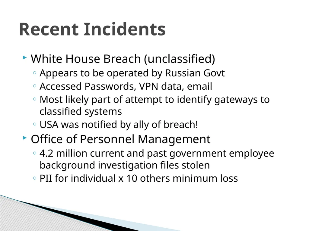 Global Perspective on CyberSecurity October 16, - slide 27 of 36