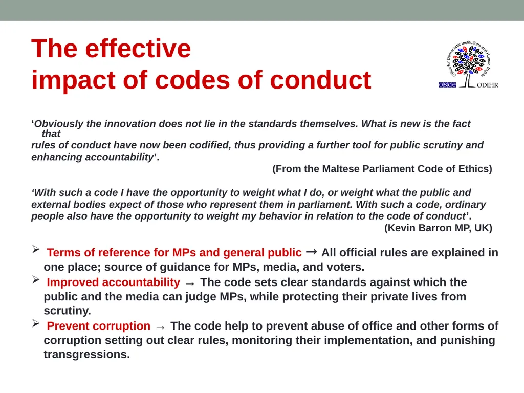 Professional and Ethical Standards for - slide 4 of 10