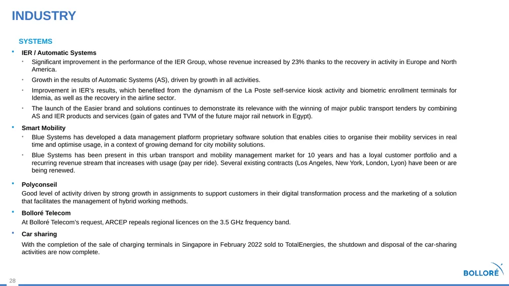 2022 Results MARCH 14, 2023 Summary Review of - slide 28 of 37