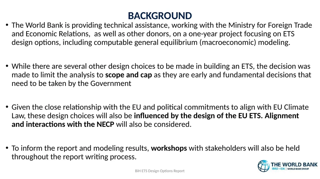 Emissions Trading System Design Options Paper: - slide 3 of 11