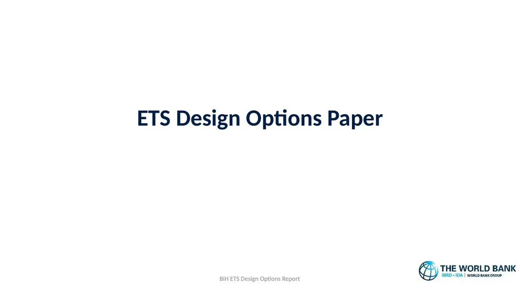 Emissions Trading System Design Options Paper: - slide 5 of 11