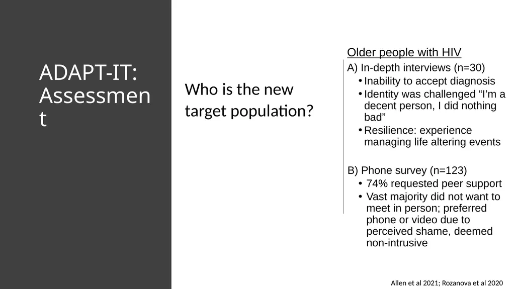 Adapting Peer Navigation for Older People with HIV - slide 8 of 20