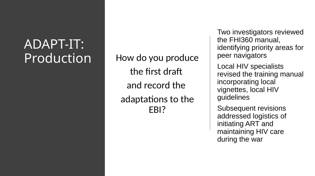 Adapting Peer Navigation for Older People with HIV - slide 11 of 20
