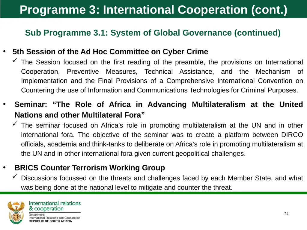 Quarter 1 Report on Performance Information and - slide 24 of 55