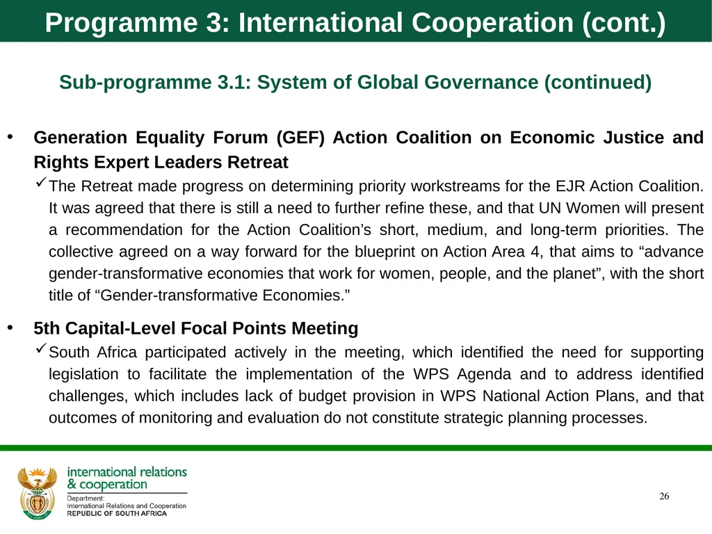 Quarter 1 Report on Performance Information and - slide 26 of 55
