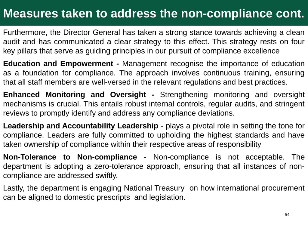 Quarter 1 Report on Performance Information and - slide 54 of 55