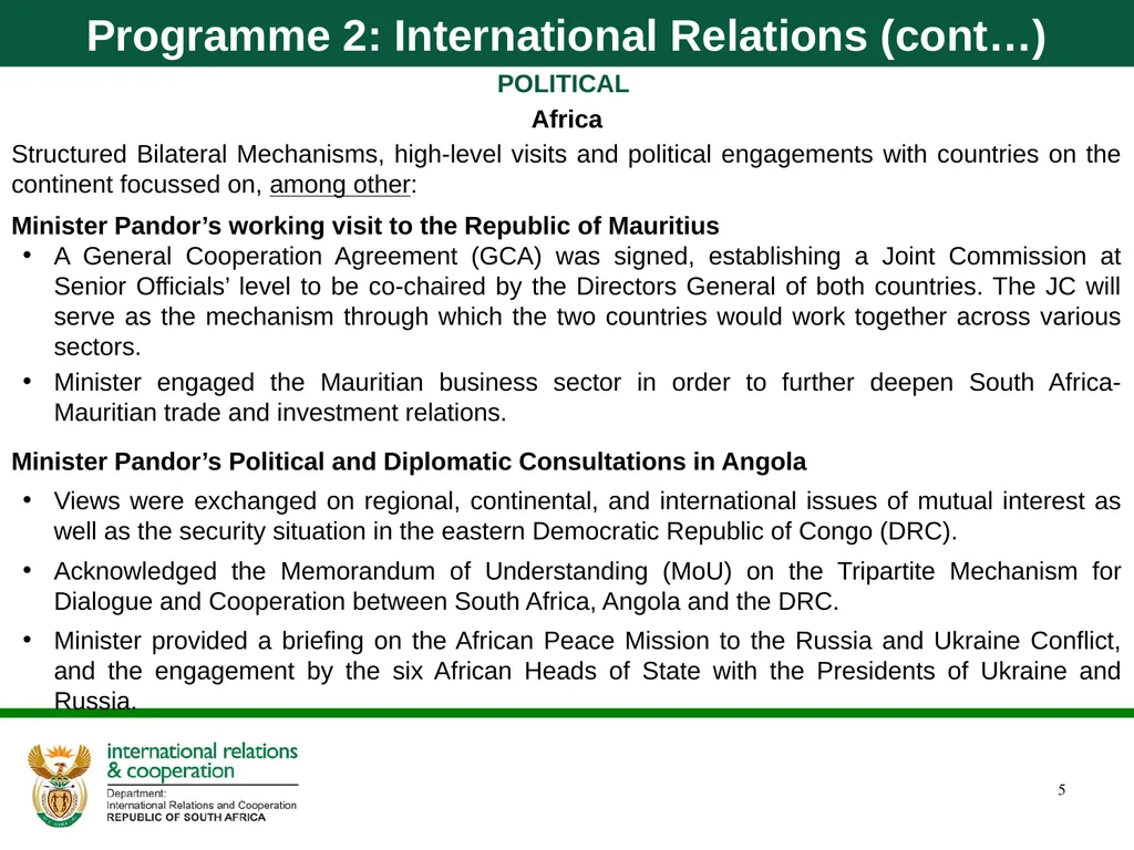 Quarter 1 Report on Performance Information and - slide 5 of 55