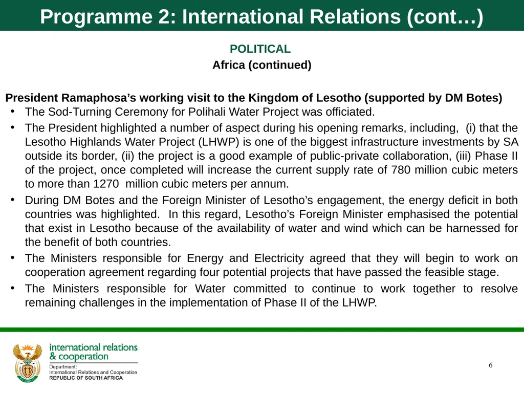 Quarter 1 Report on Performance Information and - slide 6 of 55
