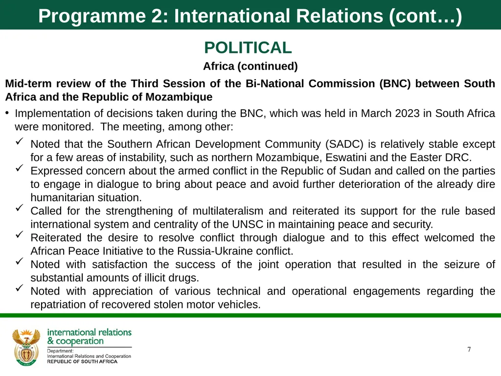 Quarter 1 Report on Performance Information and - slide 7 of 55