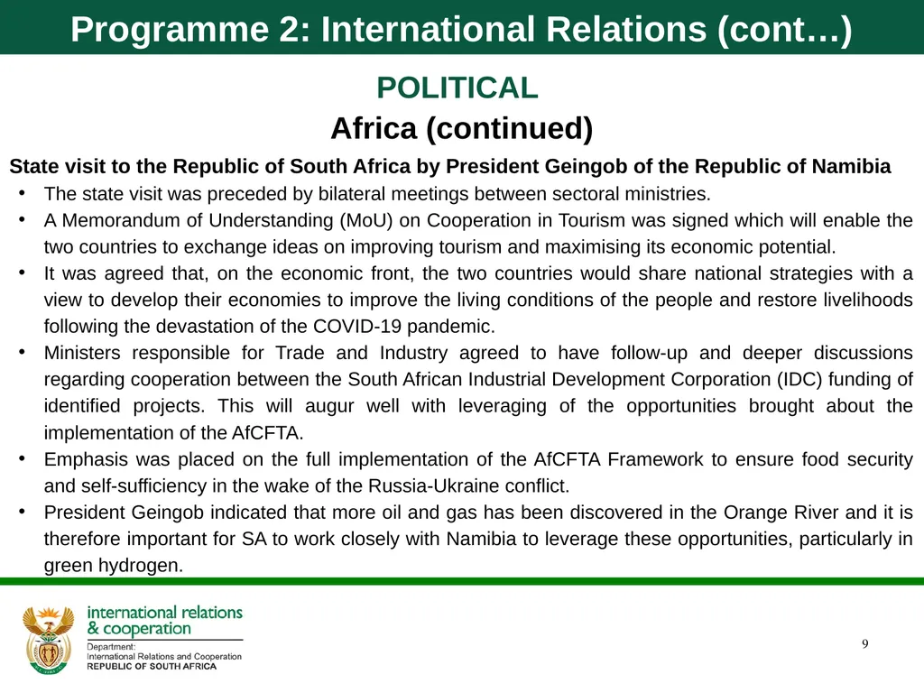 Quarter 1 Report on Performance Information and - slide 9 of 55