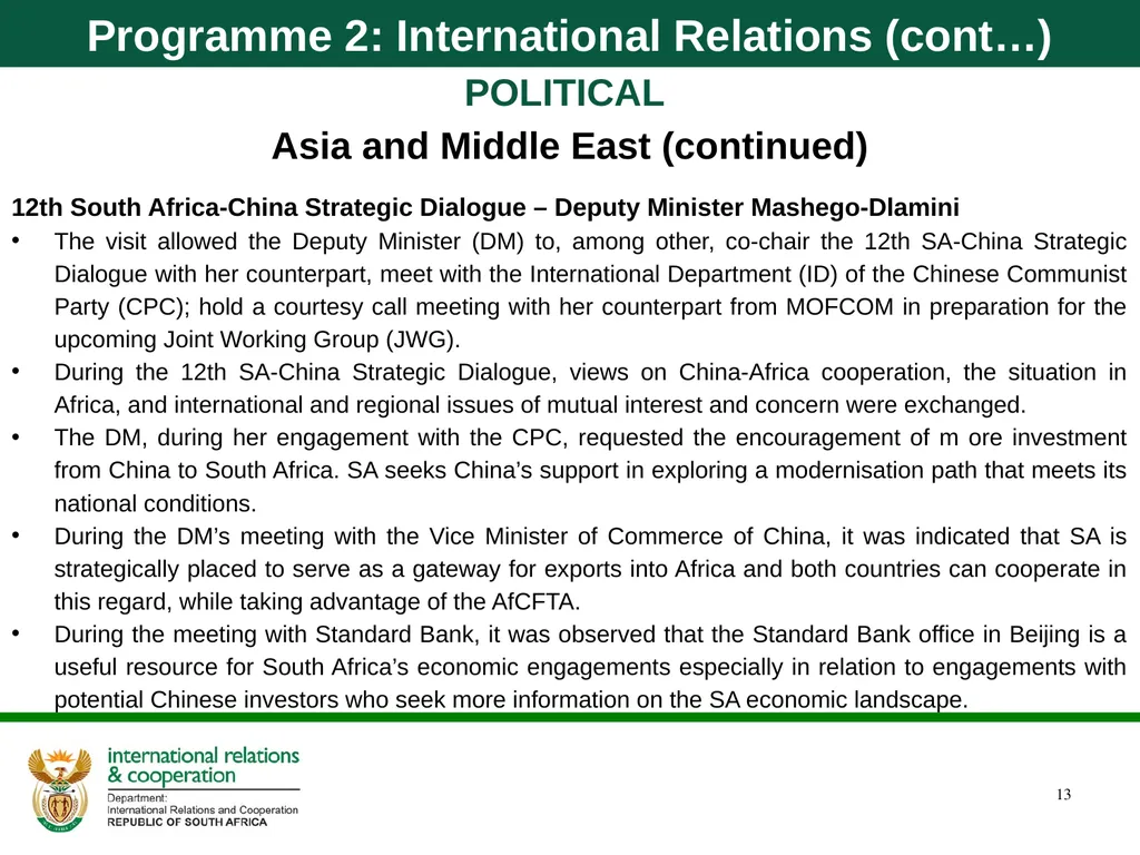 Quarter 1 Report on Performance Information and - slide 13 of 55