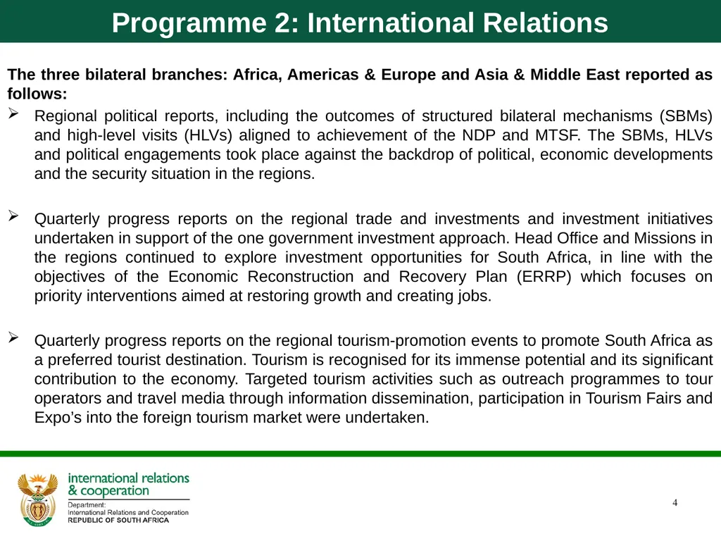 Quarter 1 Report on Performance Information and - slide 4 of 55