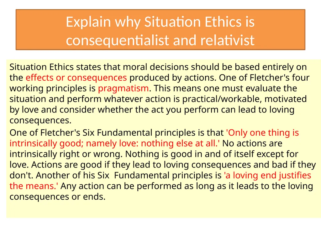 Situation Ethics Recap What do the pictures - slide 5 of 33