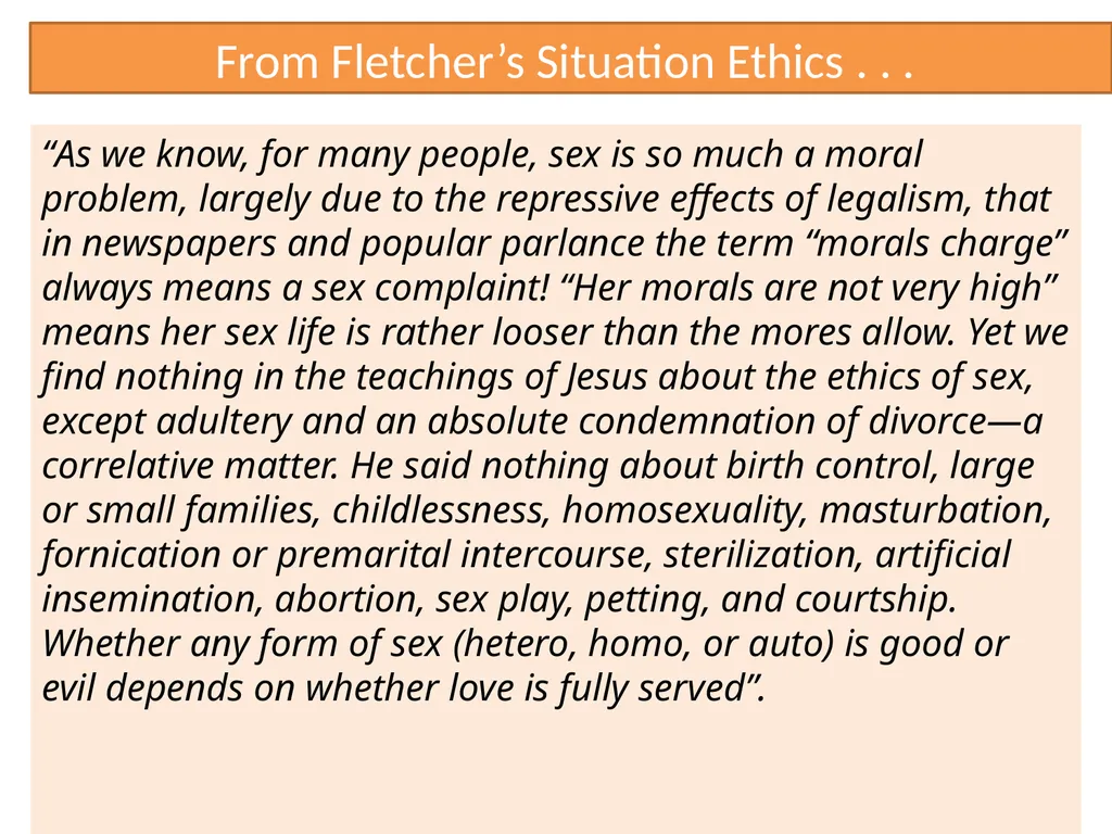 Situation Ethics Recap What do the pictures - slide 19 of 33