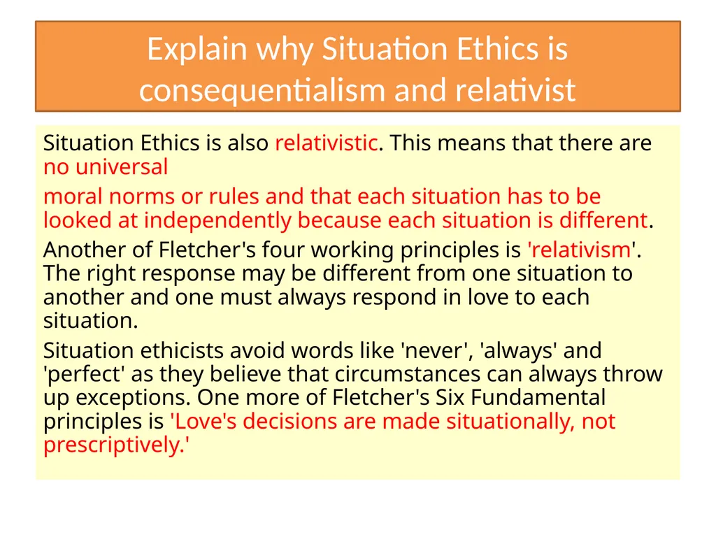 Situation Ethics Recap What do the pictures - slide 6 of 33