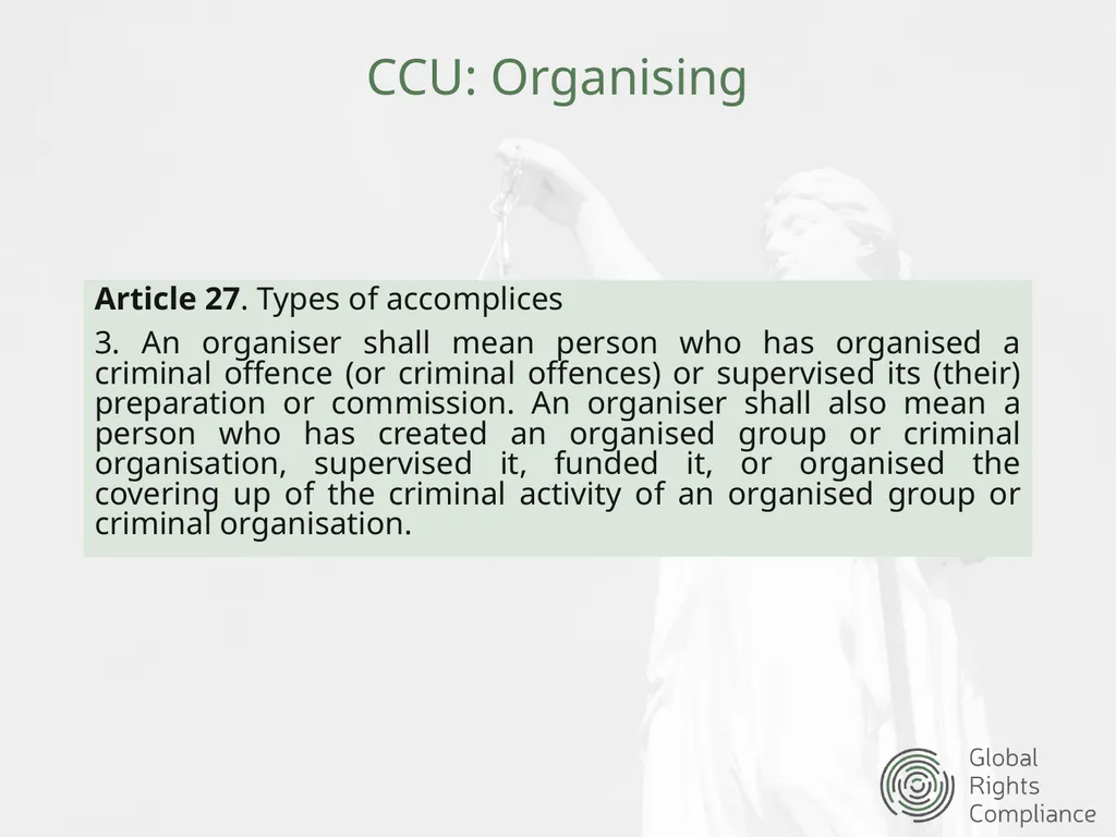 Training Session 13 Modes of Liability Modes of - slide 5 of 12