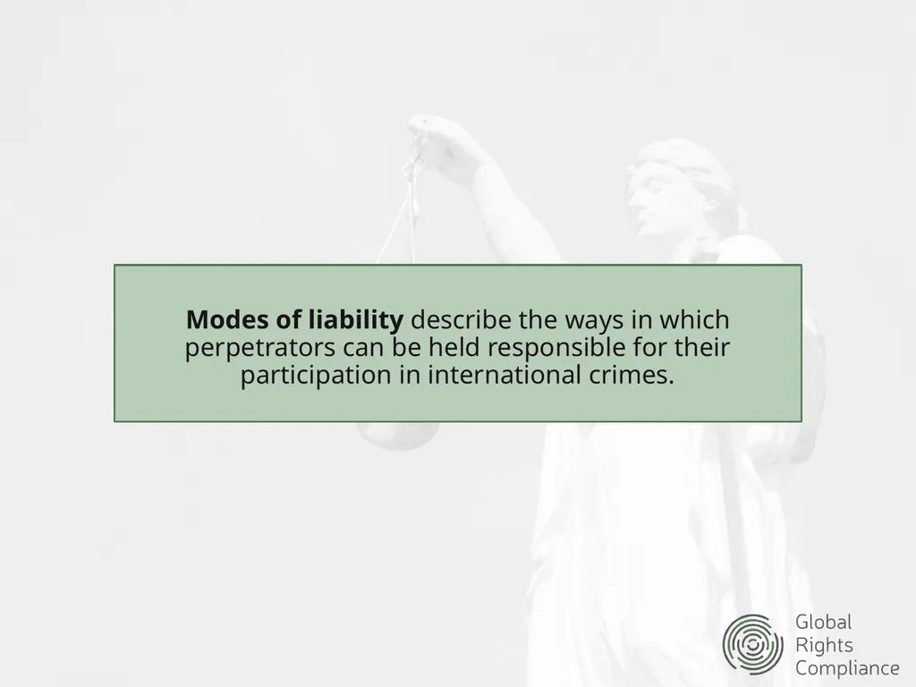 Training Session 13 Modes of Liability Modes of - slide 2 of 12