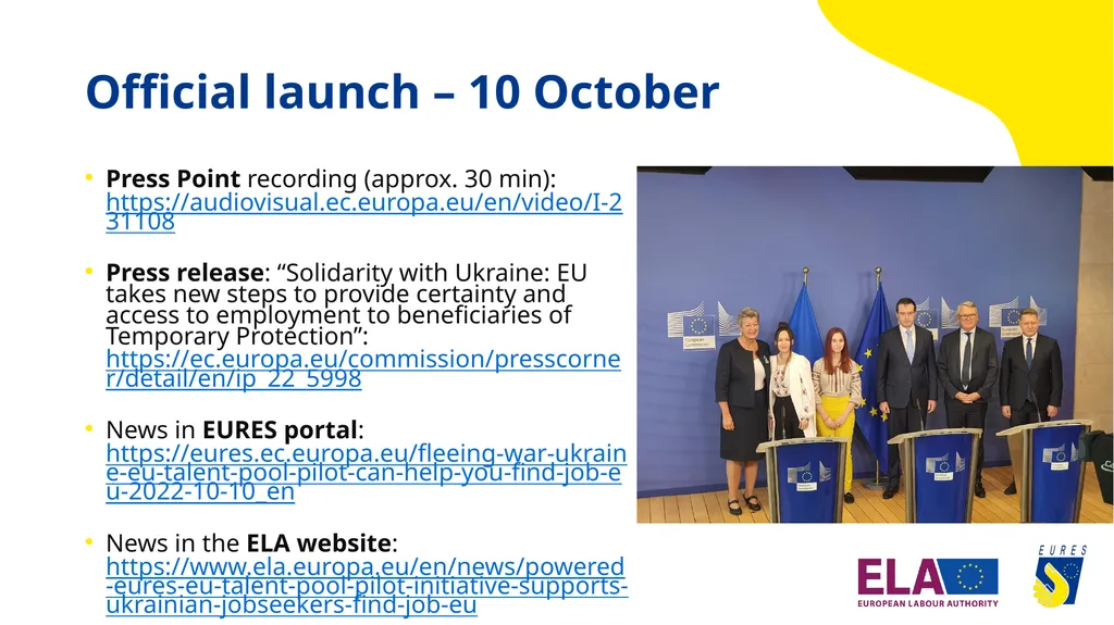 Official launch – 10 October Press Point recording