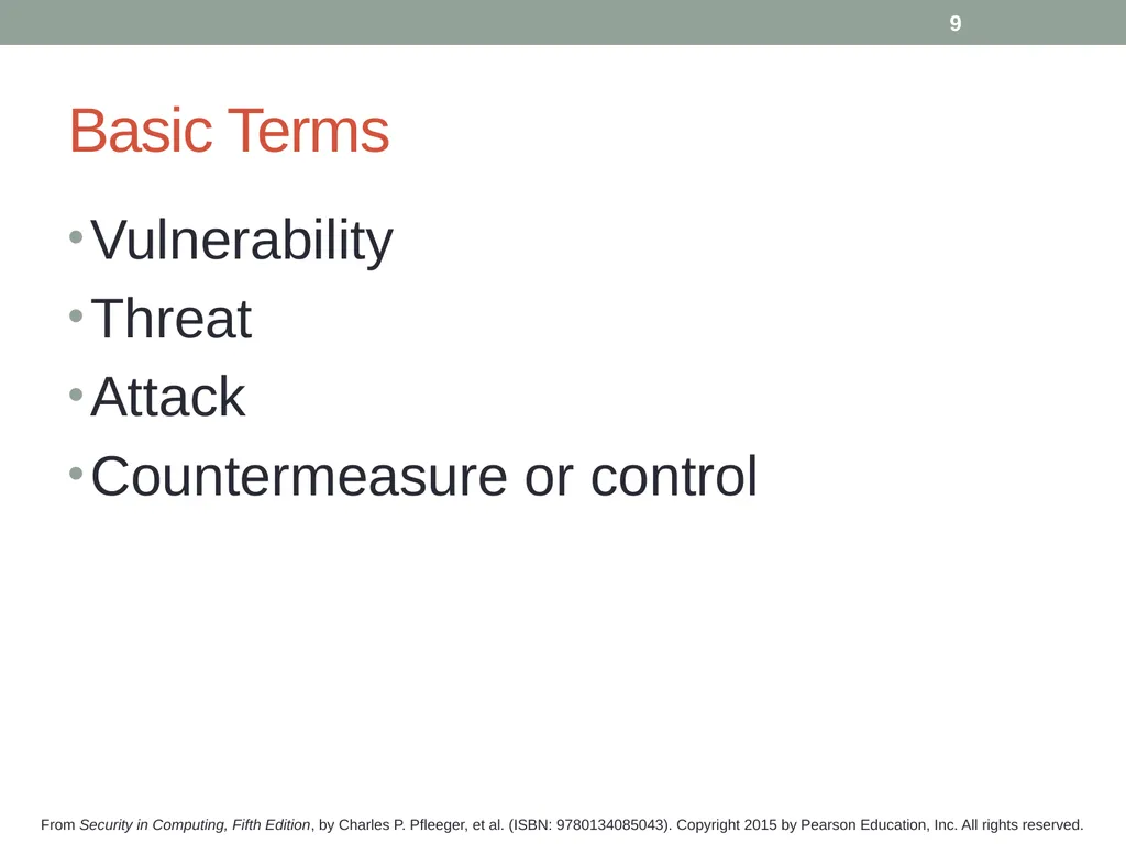Security in Computing, Fifth Edition Chapter 1: - slide 9 of 32