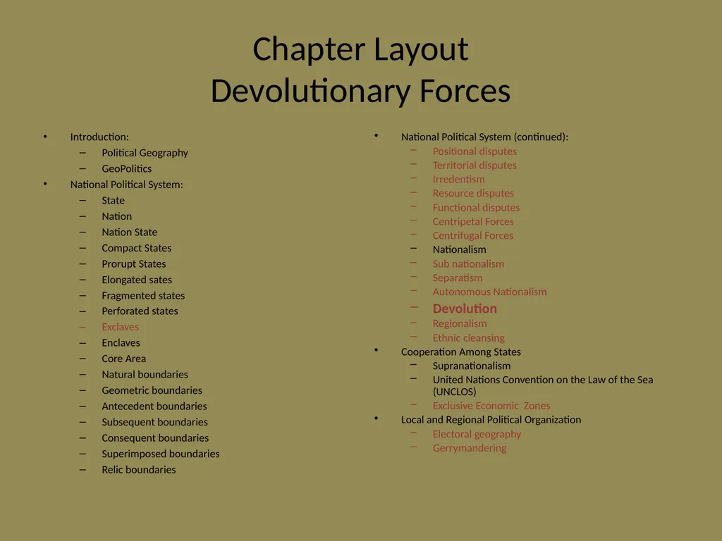 AP Human Geography Workshop Devolutionary Forces - slide 5 of 10