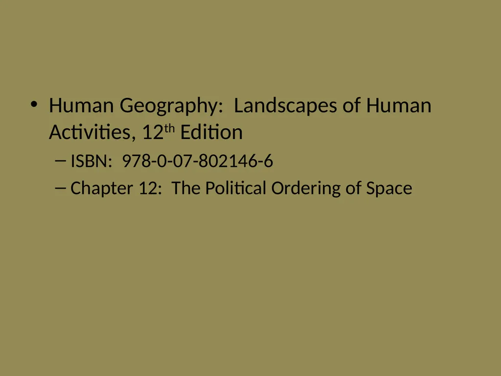AP Human Geography Workshop Devolutionary Forces - slide 2 of 10