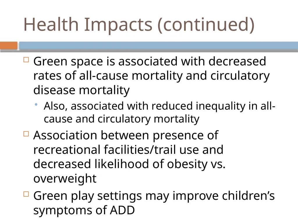 The FNST and Health Examining the Health Effects - slide 6 of 11