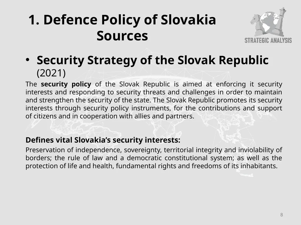 Slovak Defence Policy in the Regional Context and - slide 8 of 23