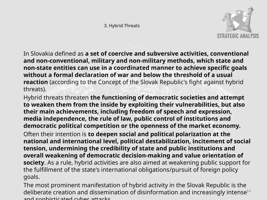 Slovak Defence Policy in the Regional Context and - slide 14 of 23