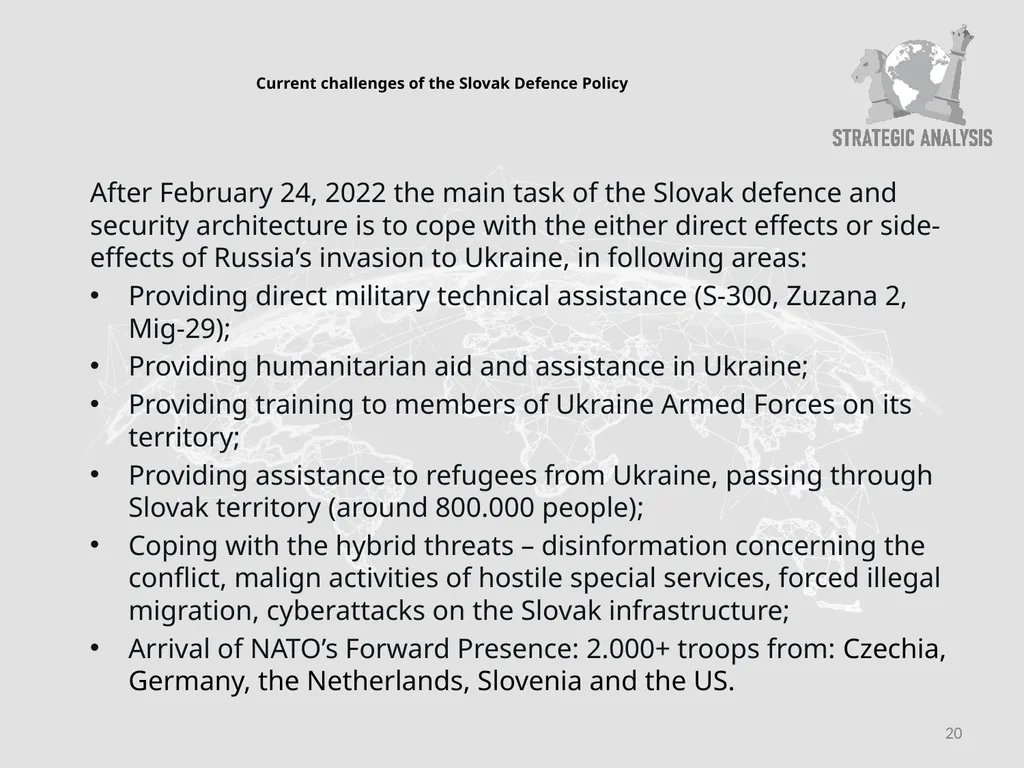 Slovak Defence Policy in the Regional Context and - slide 20 of 23