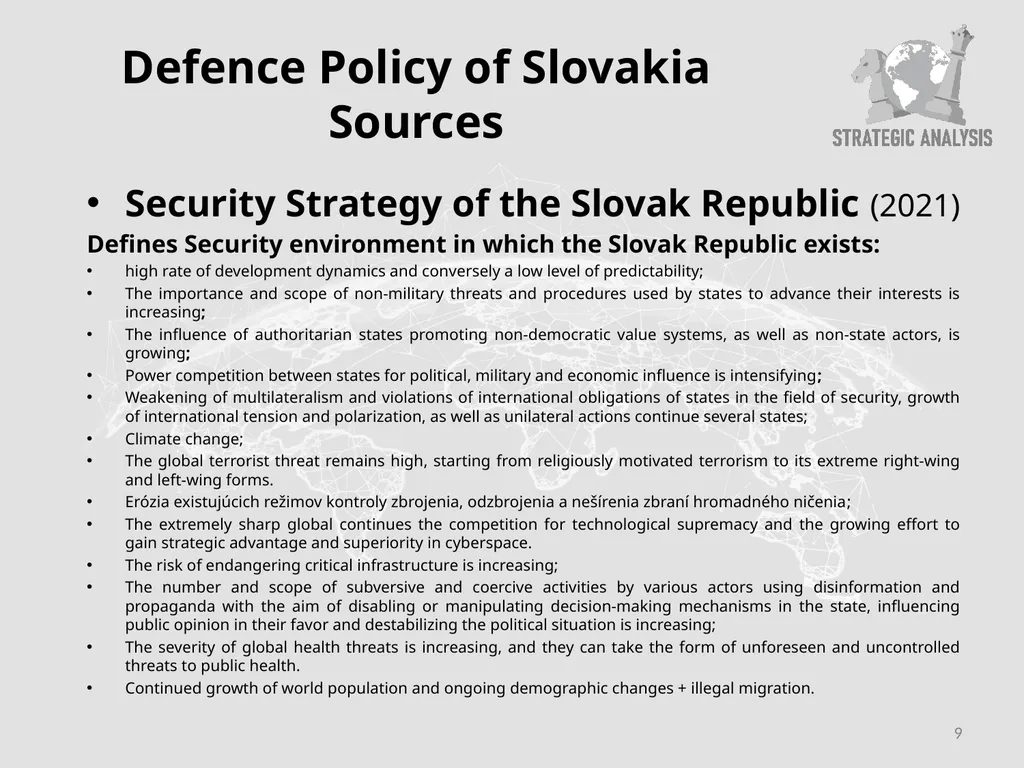 Slovak Defence Policy in the Regional Context and - slide 9 of 23