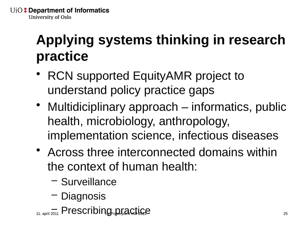 Understanding the “big(ger)”picture: Systems - slide 25 of 26