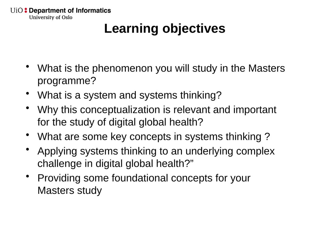 Understanding the “big(ger)”picture: Systems - slide 2 of 26