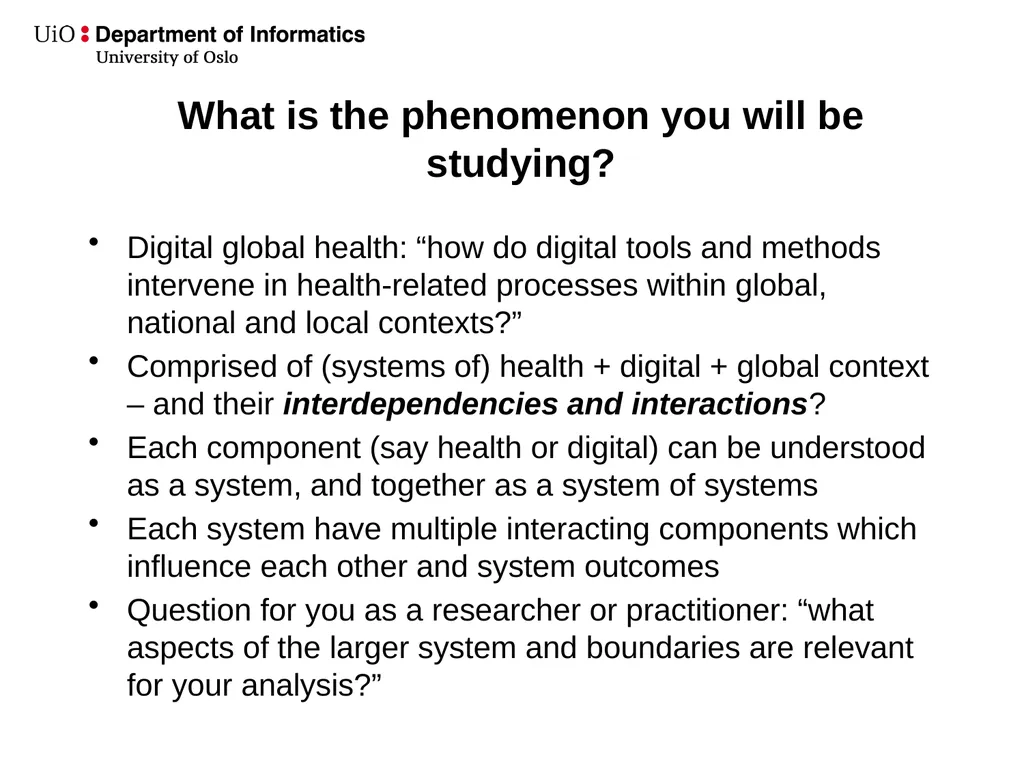 Understanding the “big(ger)”picture: Systems - slide 3 of 26