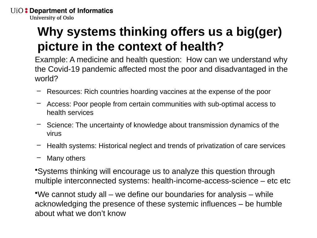 Understanding the “big(ger)”picture: Systems - slide 6 of 26