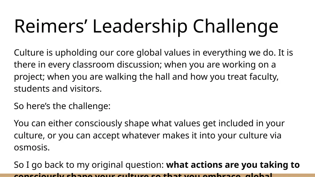 Global Education: Some Leadership Challenges Dr. - slide 24 of 28