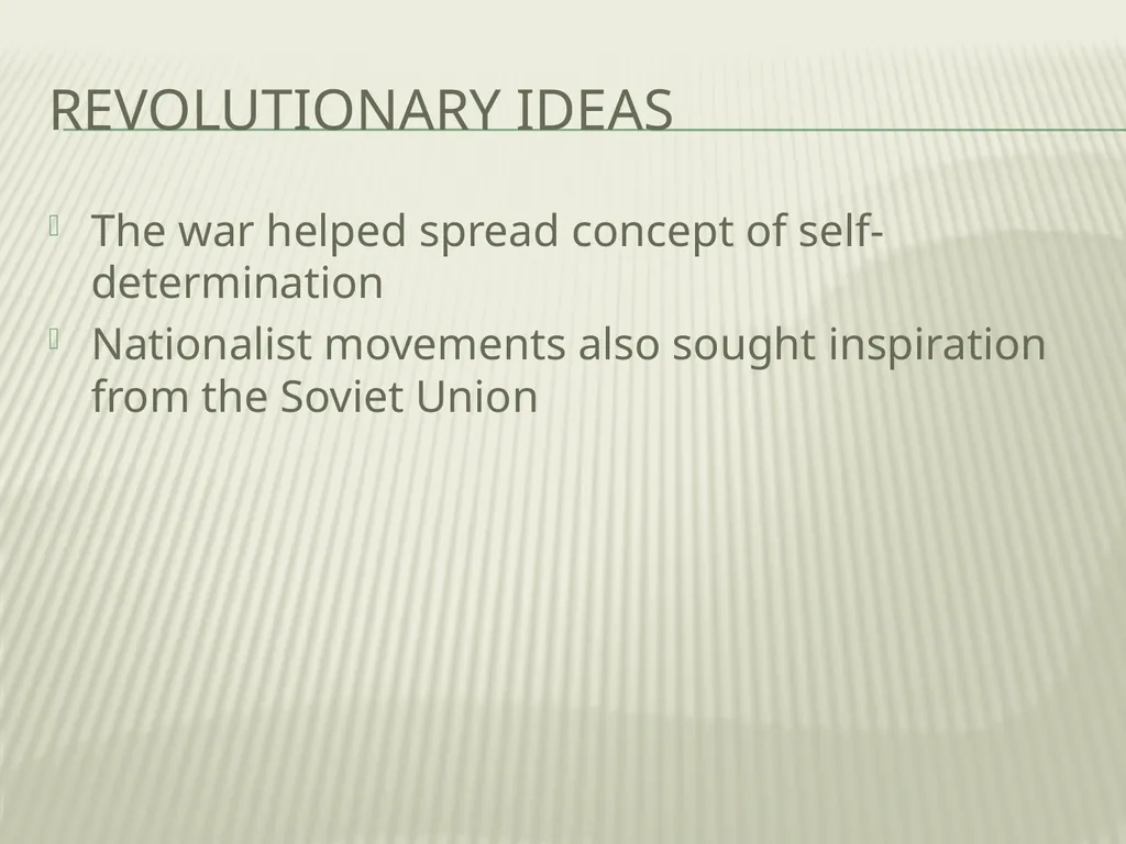 The End of WWI Revolution in Russia February - slide 19 of 19