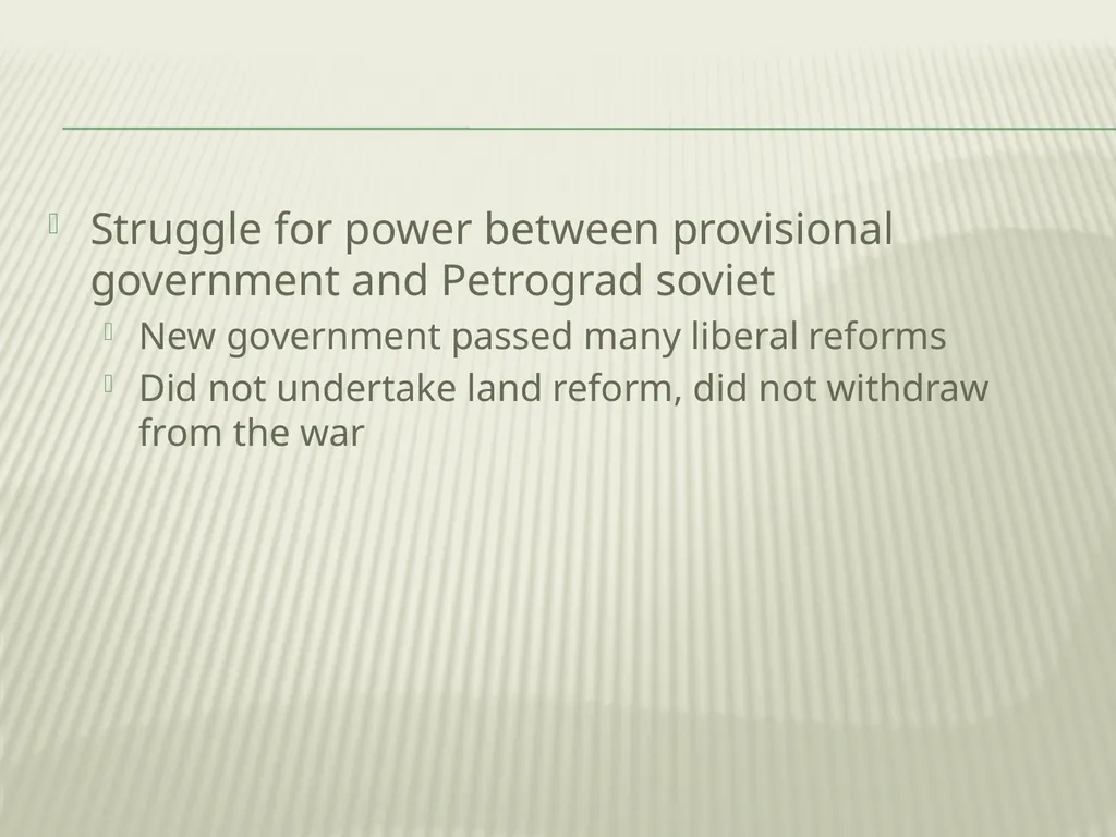 The End of WWI Revolution in Russia February - slide 3 of 19