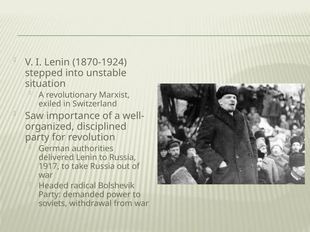 The End of WWI Revolution in Russia February - slide 4 of 19
