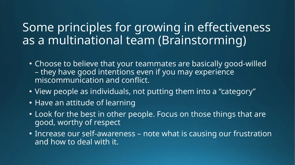 Multicultural Teaming Workshop Russia Area - slide 30 of 37