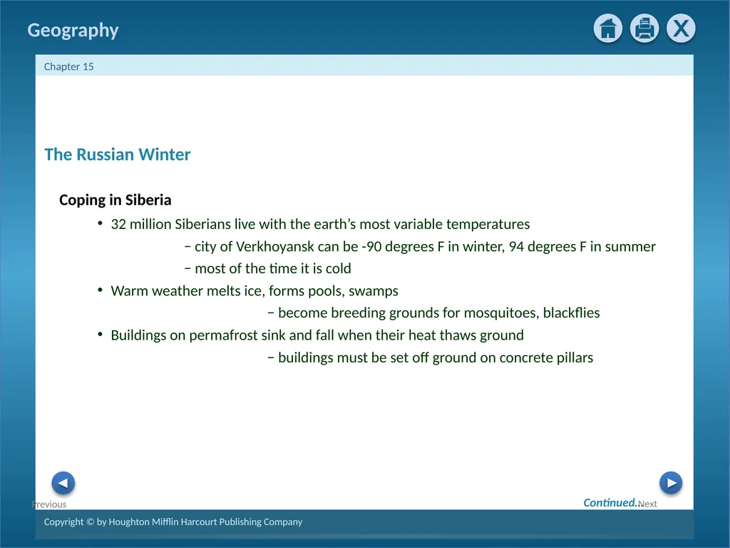 Physical Geography of Russia and the Republics: - slide 23 of 28