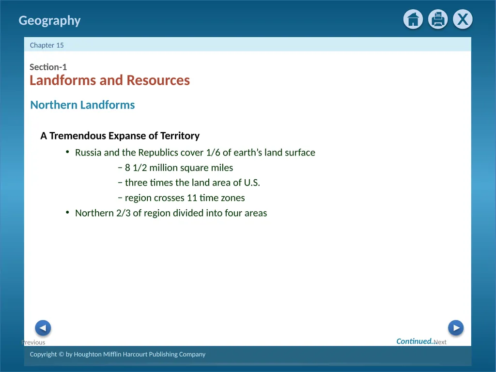 Physical Geography of Russia and the Republics: - slide 4 of 28