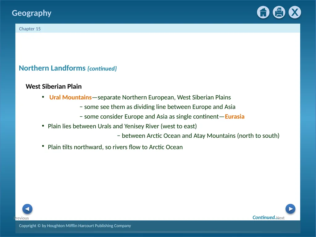 Physical Geography of Russia and the Republics: - slide 6 of 28