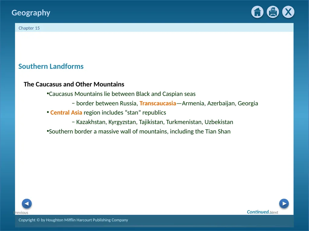 Physical Geography of Russia and the Republics: - slide 8 of 28