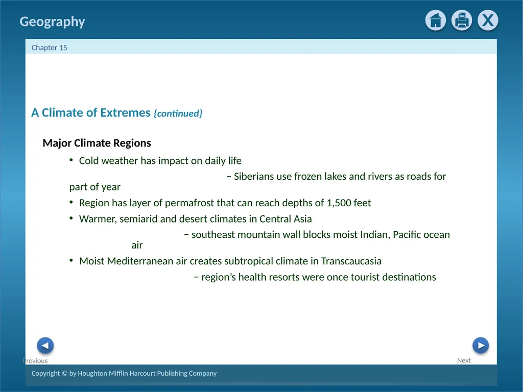 Physical Geography of Russia and the Republics: - slide 16 of 28