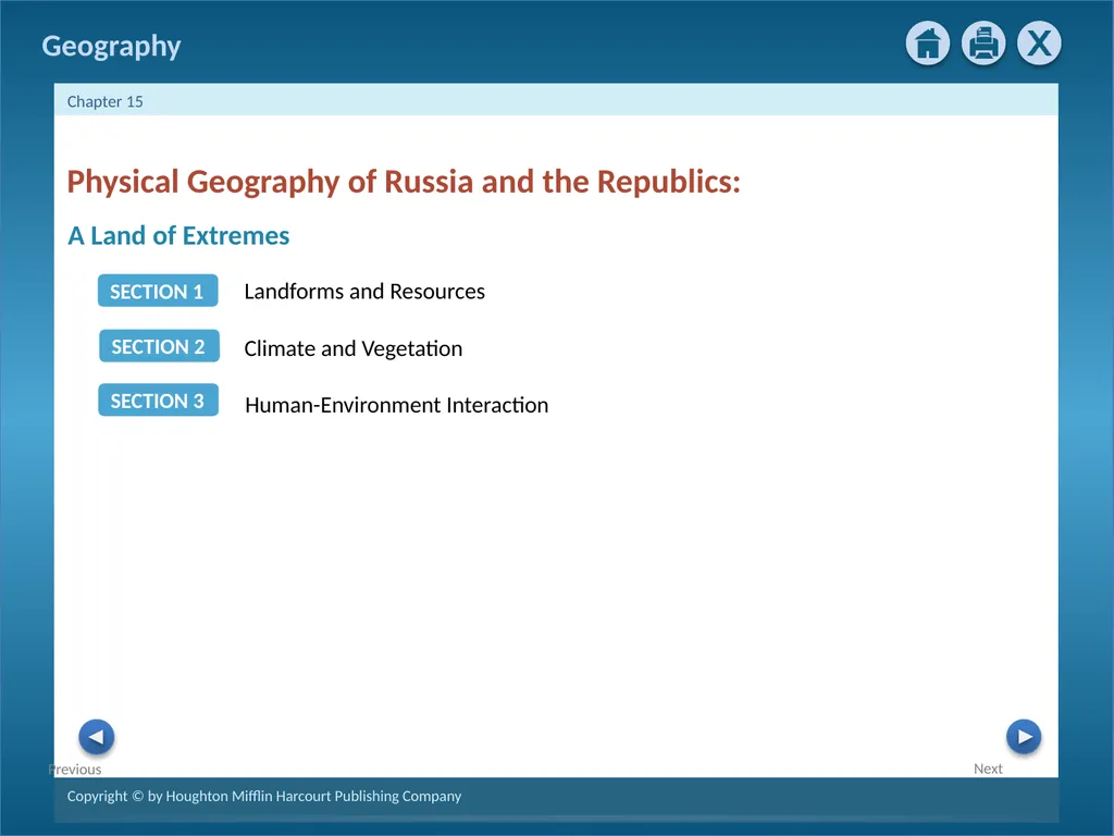 Physical Geography of Russia and the Republics: - slide 2 of 28