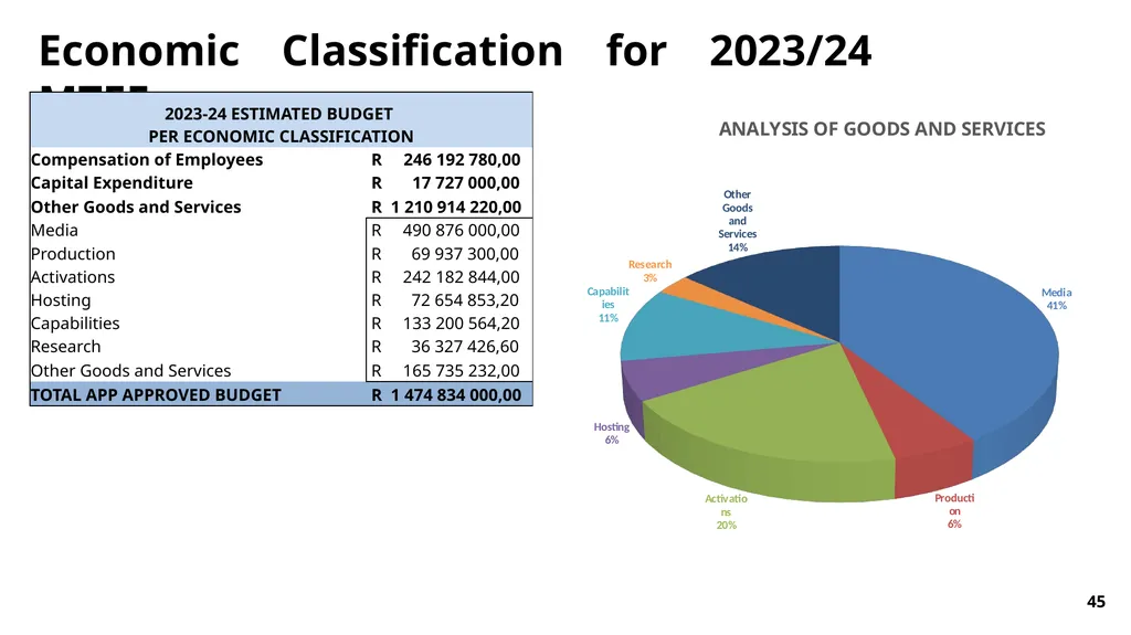 FY23/24 Annual Performance Plan Presentation to - slide 45 of 49