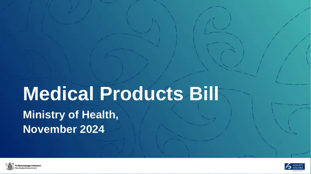 Medical Products Bill Ministry of Health, November